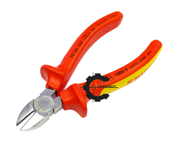 Кусачки боковые 140мм с изол.рукоят. 1000В KN-7006140 (Knipex)